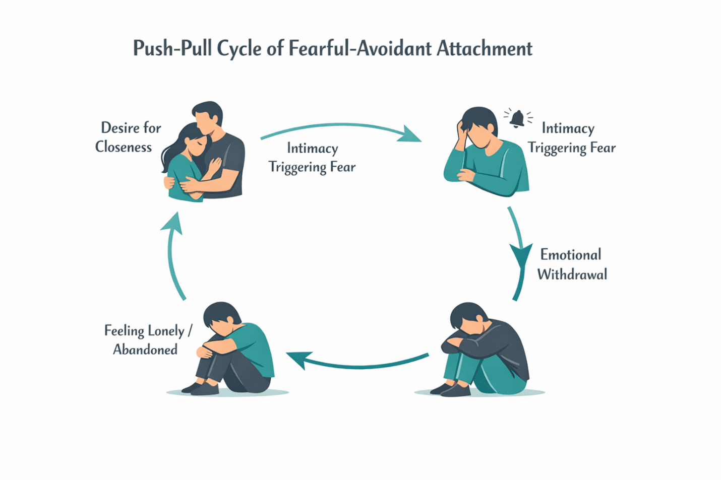 push pull cycle of fearful avoidant attachment